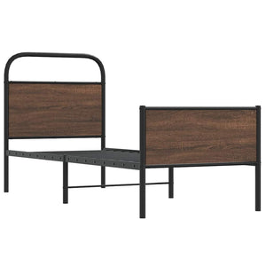 Bettgestell 80x200 cm Braun Eichen-Optik