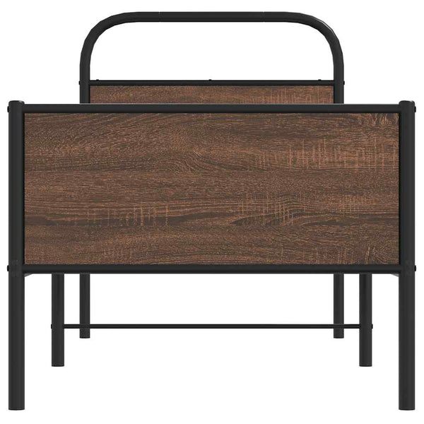 Bettgestell 80x200 cm Braun Eichen-Optik