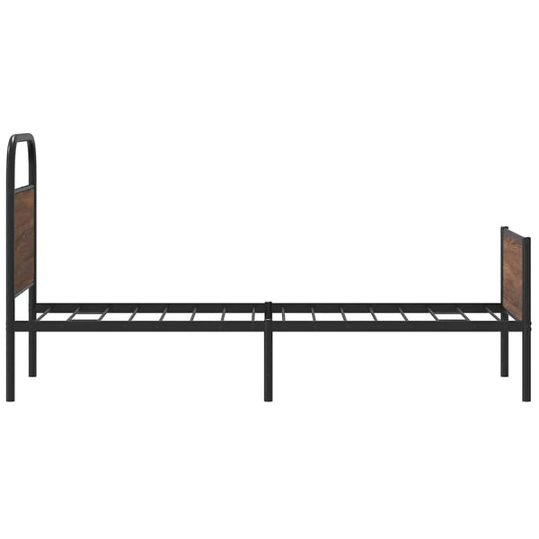 Bettgestell 80x200 cm Braun Eichen-Optik