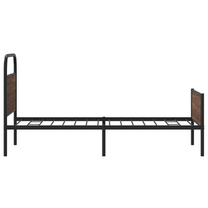 Bettgestell 90x190 cm Braun Eichen-Optik