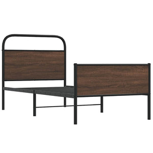 Bettgestell 90x200 cm Braun Eichen-Optik