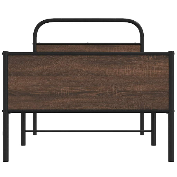 Bettgestell 90x200 cm Braun Eichen-Optik