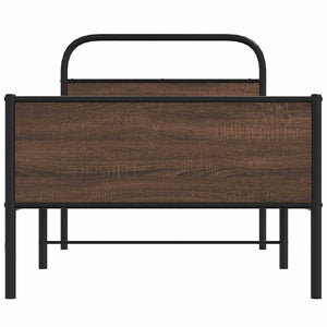 Bettgestell 100x190 cm Braun Eichen-Optik