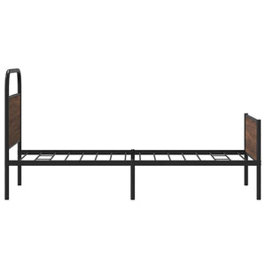 Bettgestell 100x190 cm Braun Eichen-Optik