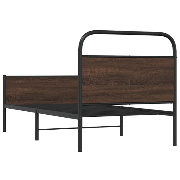 Bettgestell 100x190 cm Braun Eichen-Optik