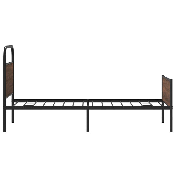 Bettgestell 100x200 cm Braun Eichenoptik