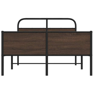 Bettgestell 120x190 cm Braun Eichen-Optik