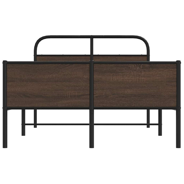 Bettgestell 120x190 cm Braun Eichen-Optik