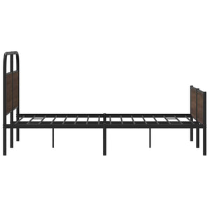 Bettgestell 120x190 cm Braun Eichen-Optik