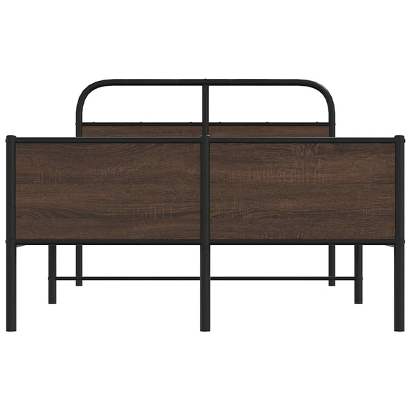 Bettgestell 120x200 cm Braun Eichen-Optik