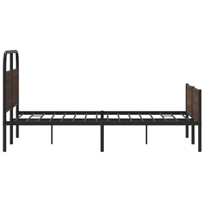Bettgestell 140x190 cm Braun Eichenoptik
