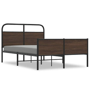 vidaXL Cadre de lit sans matelas 140x200 cm Marron Aspect chêne
