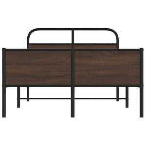 vidaXL Cadre de lit sans matelas 140x200 cm Marron Aspect chêne