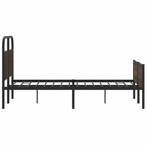 vidaXL Cadre de lit sans matelas 140x200 cm Marron Aspect chêne