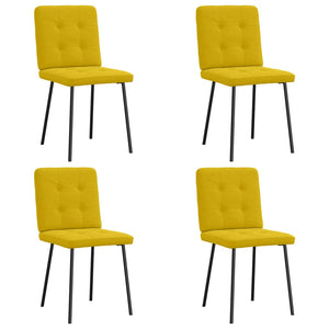 vidaXL Chaises de salle à manger 4 pcs Velours jaune