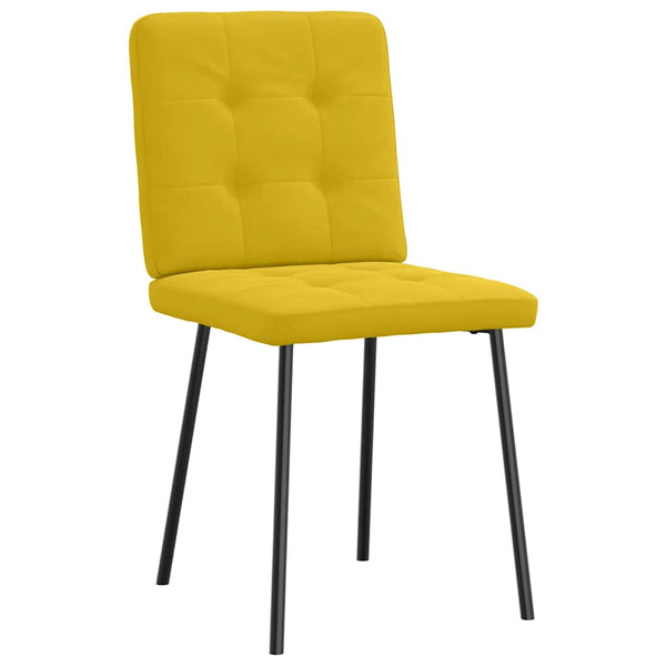 vidaXL Chaises de salle à manger 4 pcs Velours jaune