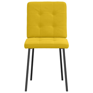 vidaXL Chaises de salle à manger 4 pcs Velours jaune