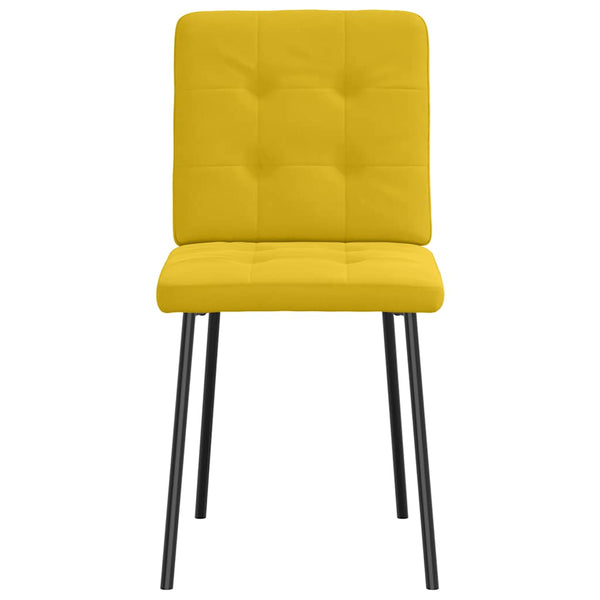 vidaXL Chaises de salle à manger 4 pcs Velours jaune