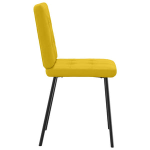 vidaXL Chaises de salle à manger 4 pcs Velours jaune