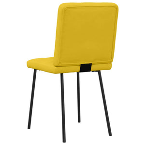 vidaXL Chaises de salle à manger 4 pcs Velours jaune