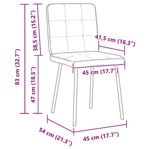 vidaXL Chaises de salle à manger 4 pcs Velours jaune