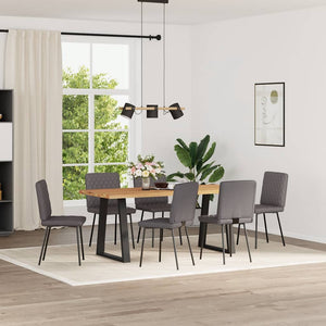vidaXL Dining Chairs 6 pcs Grey Faux Leather