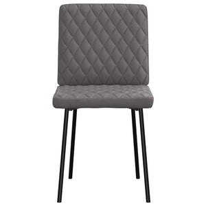 vidaXL Dining Chairs 6 pcs Grey Faux Leather