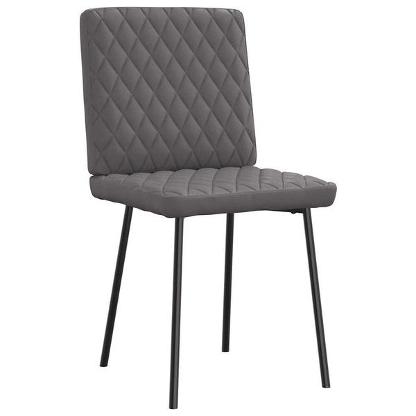 vidaXL Dining Chairs 6 pcs Grey Faux Leather