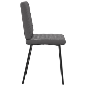 vidaXL Dining Chairs 6 pcs Grey Faux Leather