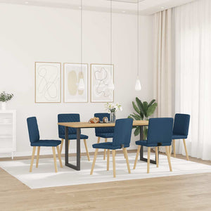 vidaXL Chaises de salle à manger 6 pcs Bleu Tissu