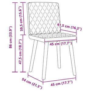 vidaXL Chaises de salle à manger 6 pcs Bleu Tissu