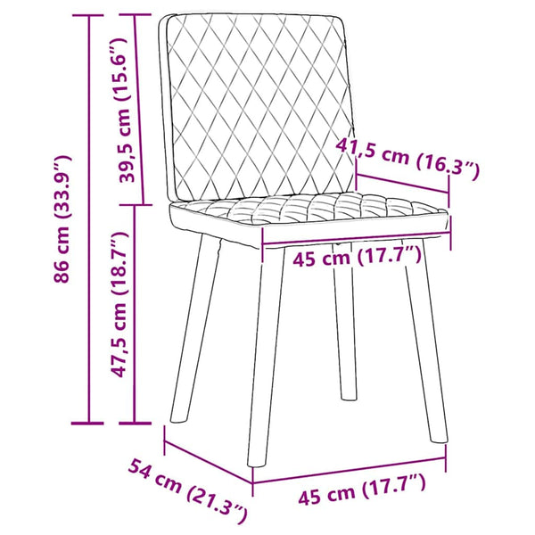 vidaXL Chaises de salle à manger 6 pcs Bleu Tissu