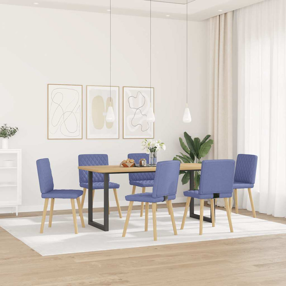 Esszimmerstühle 6er Set Jeansblau