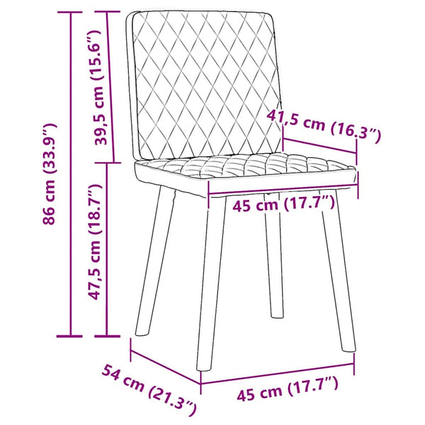 vidaXL Chaises de salle à manger 6 pcs Bleu Jean Tissu
