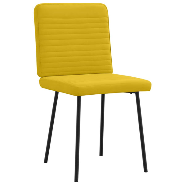 vidaXL Dining Chairs 6 pcs. Yellow Velvet