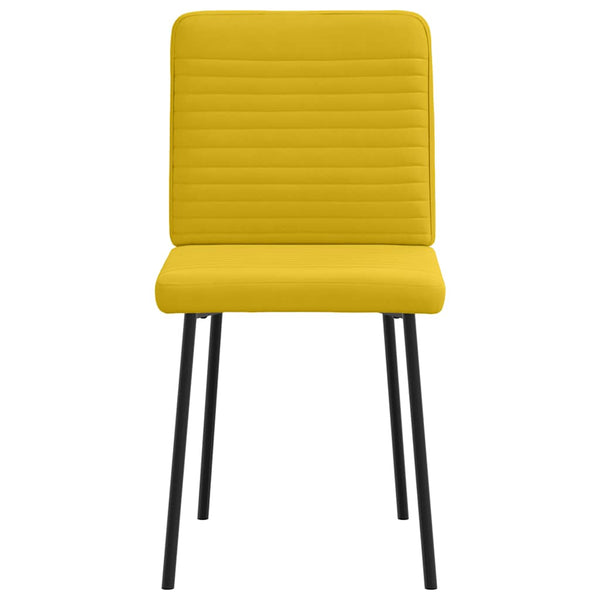 vidaXL Dining Chairs 6 pcs. Yellow Velvet