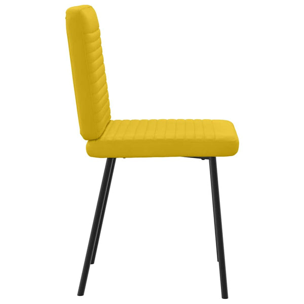 vidaXL Dining Chairs 6 pcs. Yellow Velvet