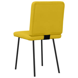 vidaXL Dining Chairs 6 pcs. Yellow Velvet