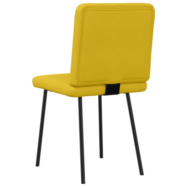 vidaXL Dining Chairs 6 pcs. Yellow Velvet