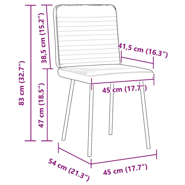vidaXL Dining Chairs 6 pcs. Yellow Velvet