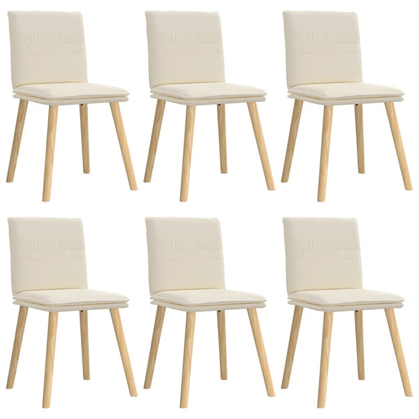 vidaXL Dining Chairs 6 pcs Linen Upholstery