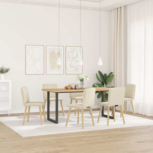 vidaXL Dining Chairs 6 pcs Linen Upholstery