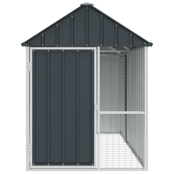 Vogelkäfig Anthrazit 215 cm Verzinkter Stahl