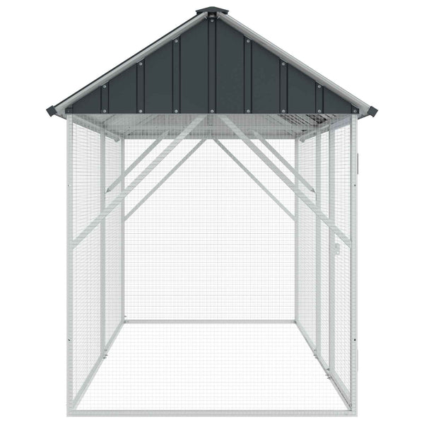 Anthrazit Vogelkäfig aus Stahl 227cm