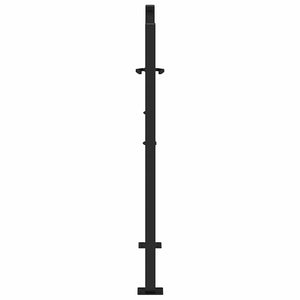 Schwarzes Gartentor 100x100 cm mit Lichtdesign