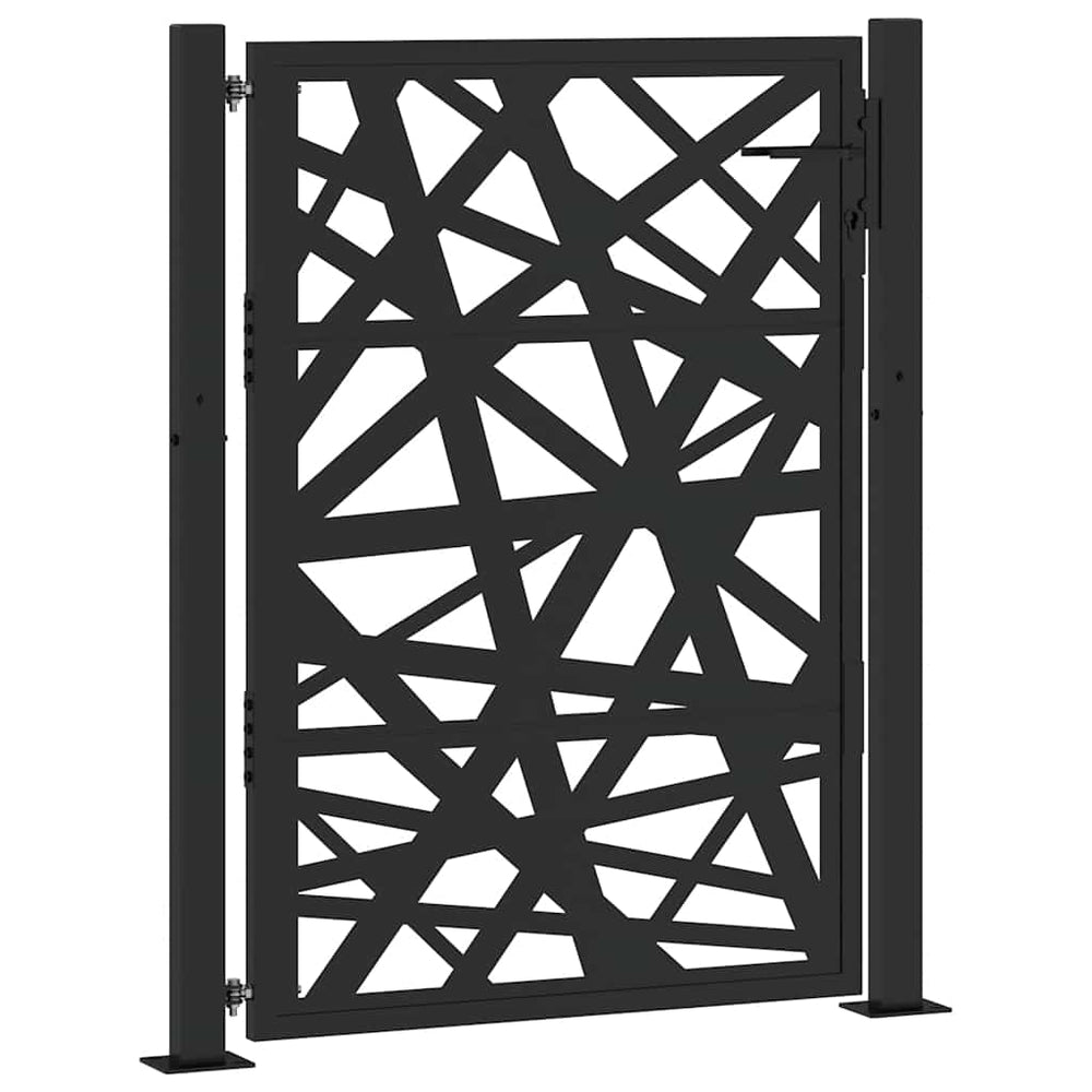 Schwarzes Gartentor 100x125 cm Stahl