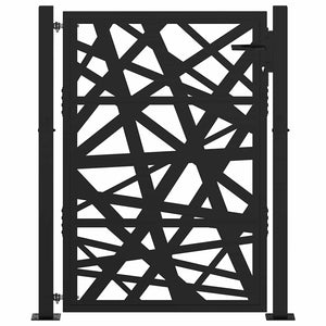 Schwarzes Gartentor 100x125 cm Stahl