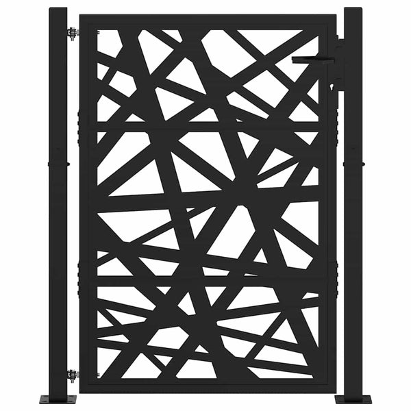 Schwarzes Gartentor 100x125 cm Stahl