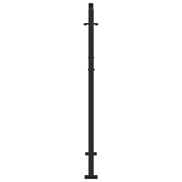 Schwarzes Gartentor 100x125 cm Stahl