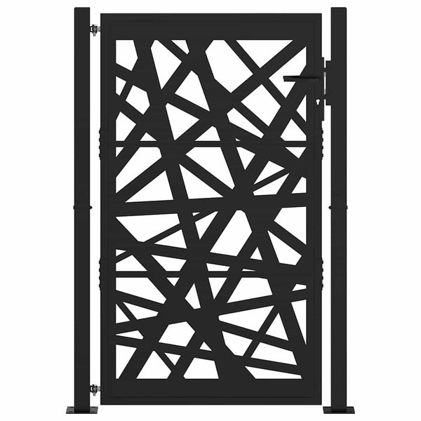 Schwarzes Gartentor 100x150 cm Stahl